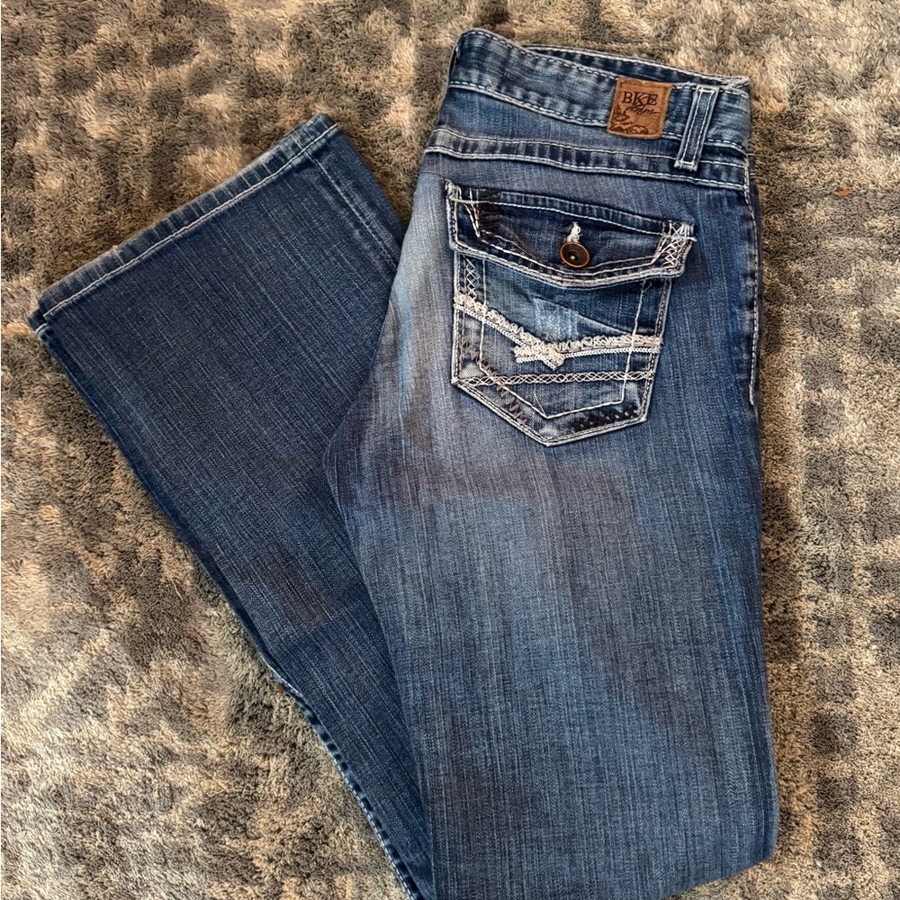 BKE Women's Bootcut Jeans in Medium Blue Wash